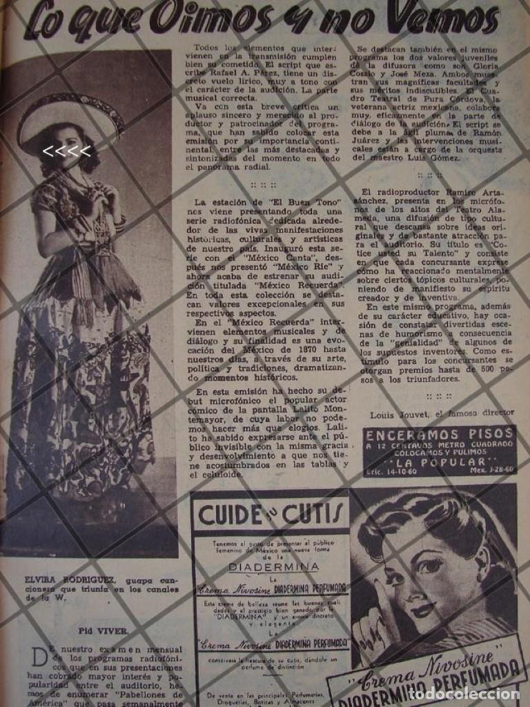Collectionnisme d'affiches: AFICHE RETRO CANTANTE. ELVIRA RODRIGUEZ Y OTROS 1944