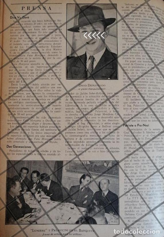 Collectionnisme d'affiches: AFICHE RETRO REPORTERO JORGE DAVO LOZANO Y OTROS 1942