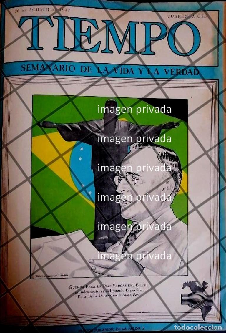 Colecionismo de cartazes: PORTADA ANTIGUA BRASIL DECLARA LA GUERRA AL EJE 1942