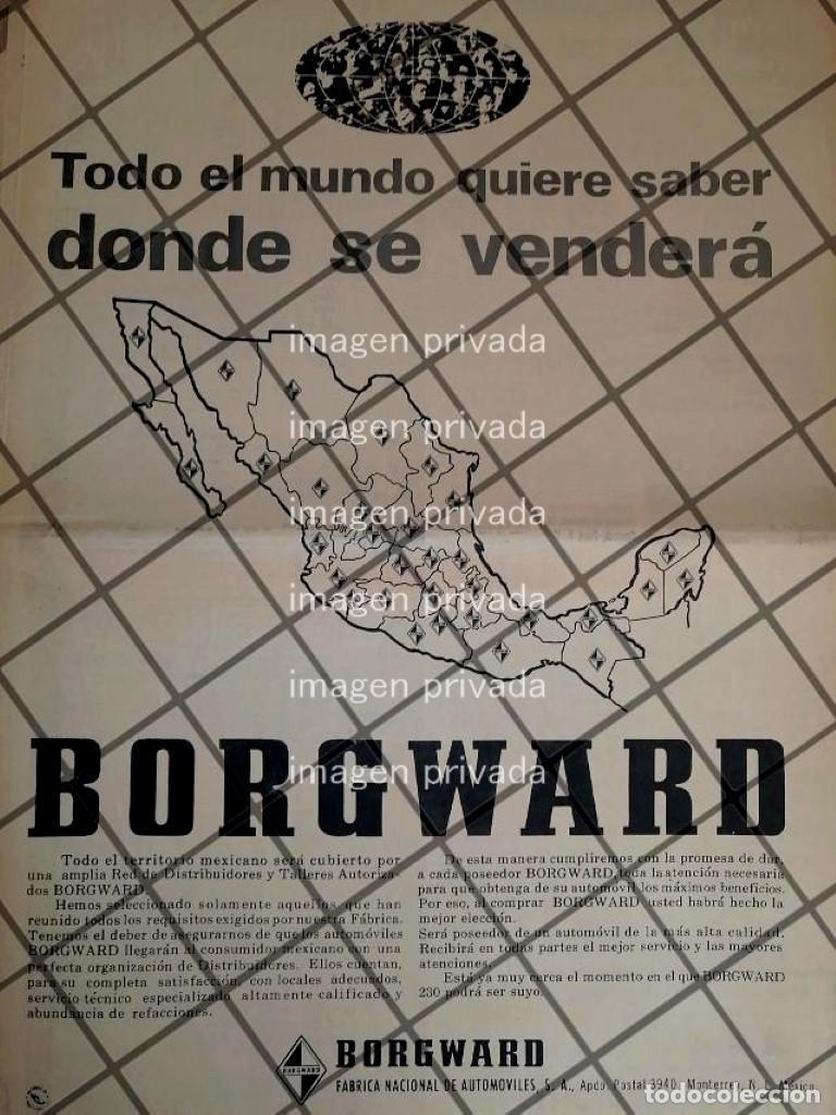 Colecionismo de cartazes: CARTEL RETRO AUTOS BORGWARD INICIA OPERACIONES 1967 T POSTER