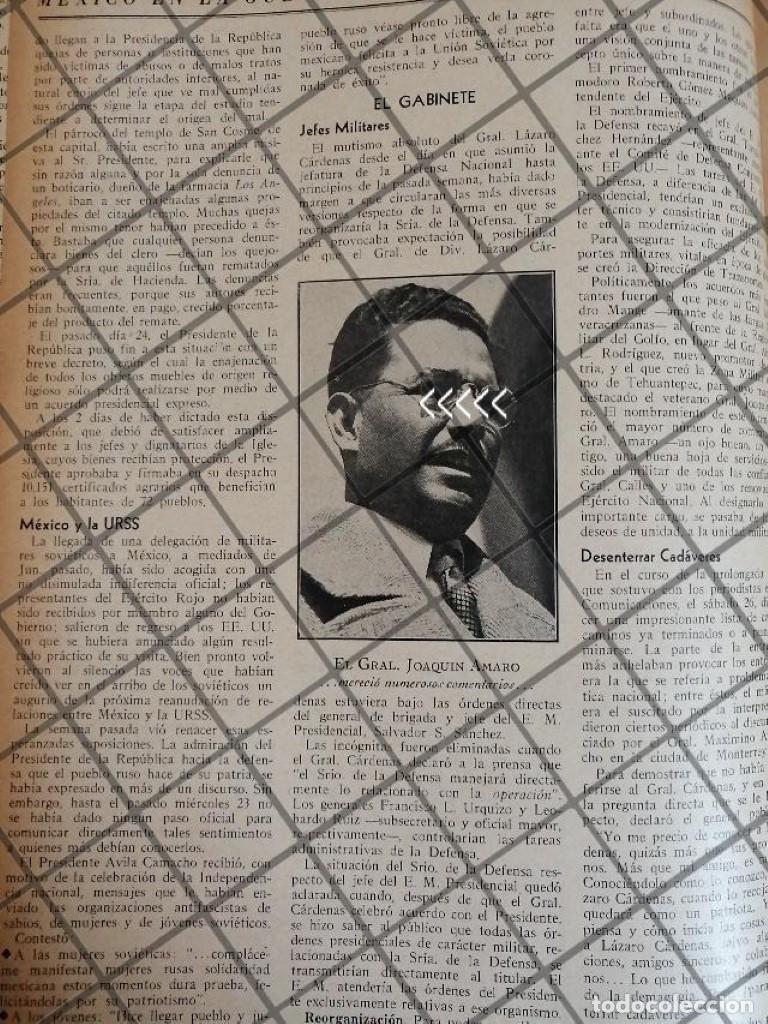 Colecionismo de cartazes: AFICHE RETRO GRAL. JOAQUIN AMARO DESINGANDO 1942