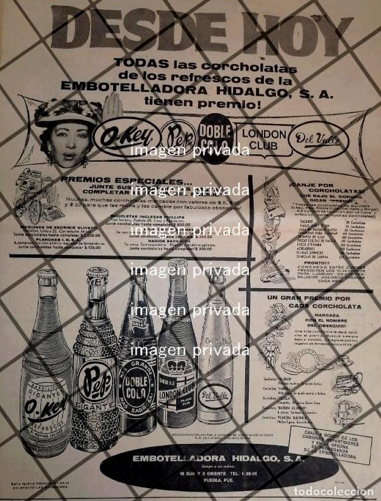 Colecionismo de cartazes: CARTEL PUBLICITARIO RETRO PROMO DE EMBOTELLADORA HIDALGO 1969