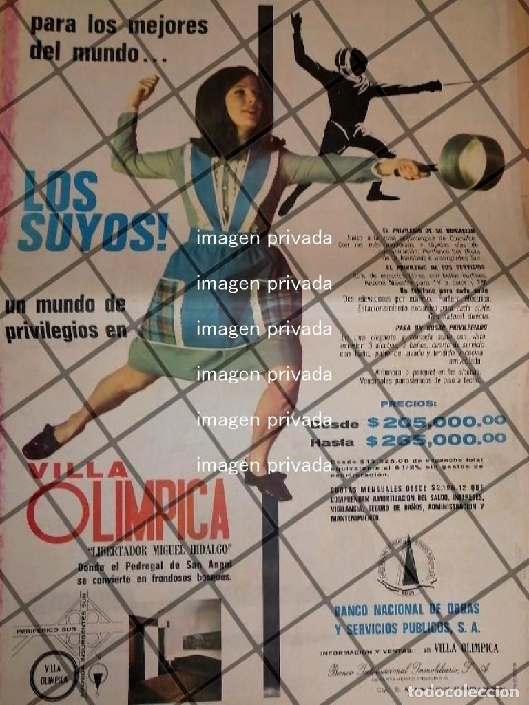 Colecionismo de cartazes: CARTEL PUBLICITARIO RETRO COLONIA VILLA OLIMPICA 1969 POSTER
