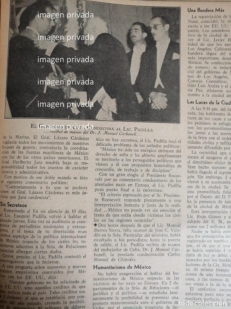 Colecionismo de cartazes: AFICHE RETRO. EZEQUIEL PADILLA PE&Ntilde;ALOZA CONDECORADO 1942