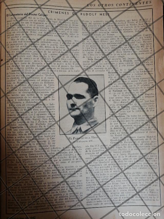 Colecionismo de cartazes: AFICHE RETRO. LOS CRIMENES DEL NAZI RUDOLF HESS 1942