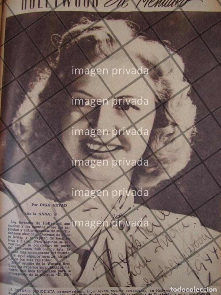 Sammeln von Plakaten: AFICHE ANTIGUO. LA PERIODISTA. INGA ARVAD 1944