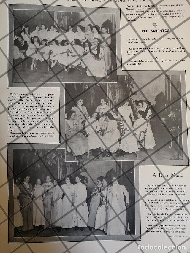 Collectionnisme d'affiches: AFICHE ANTIGUO FIESTA CASA DE MANUEL GONZALEZ COSIO 1910