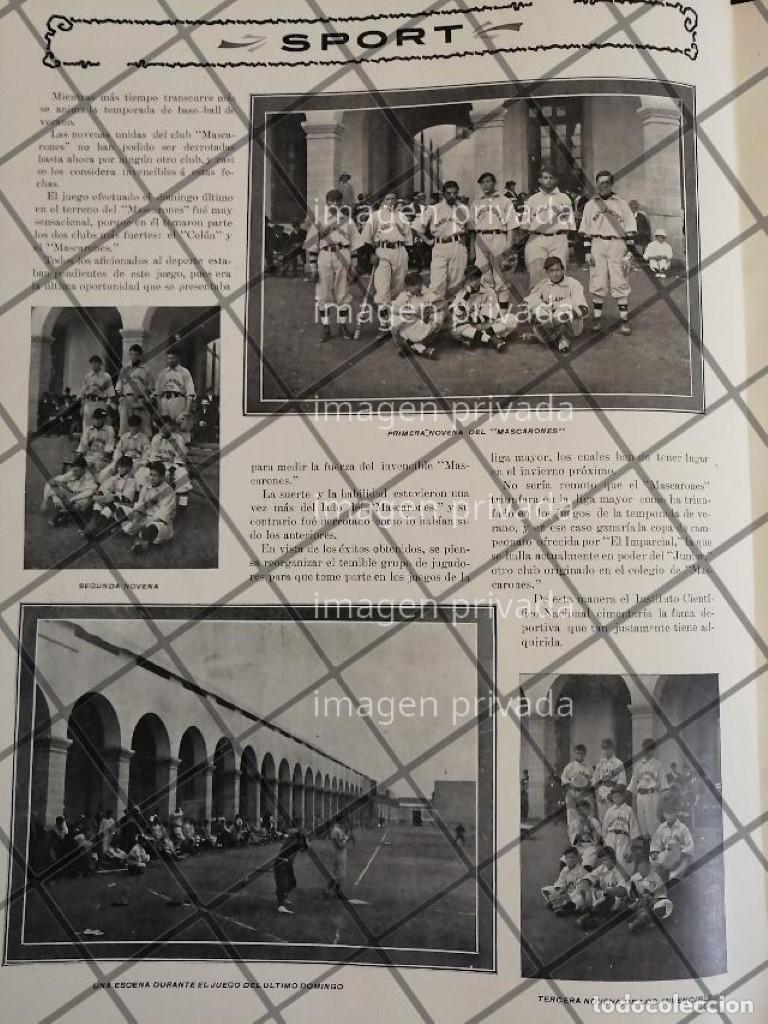 Poster collecting: AFICHE ANTIGUO EQUIPO DE BEISBOL MASCARONES 1910