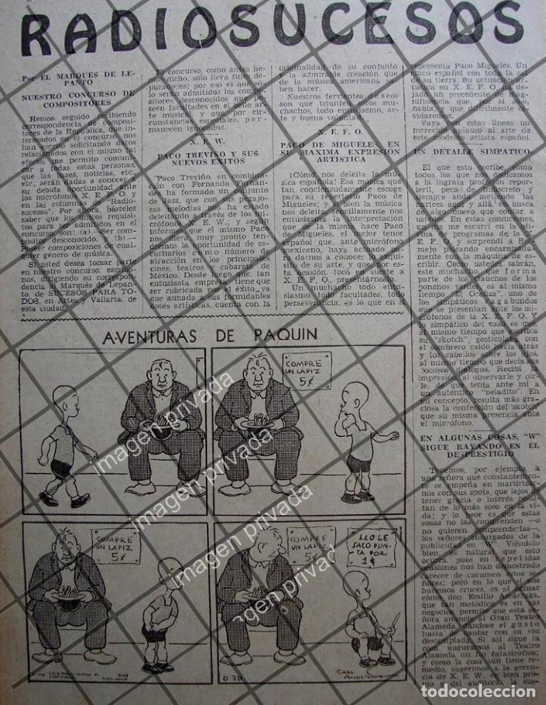 Poster collecting: TIRA COMICA ANTIGUA, AVENTURAS DE PAQUIN 1936 /RARO