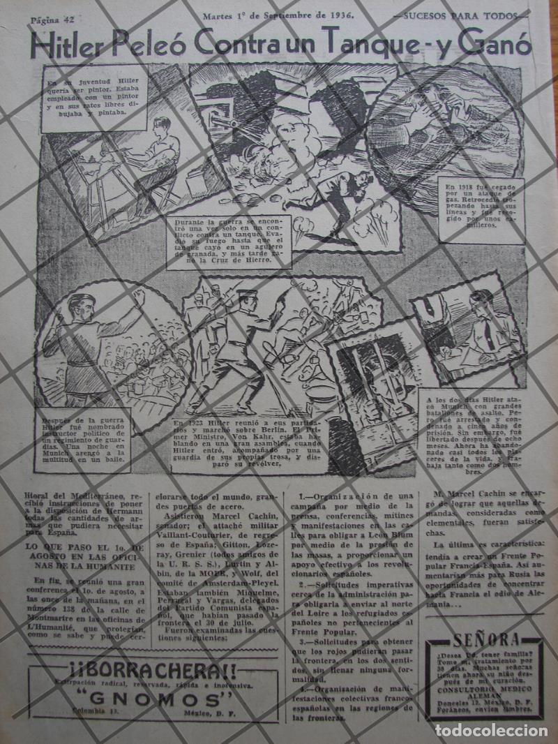 Poster collecting: CARICATURA ANTIGUA HITLER PELEO CONTRA UN TANQUE 1936