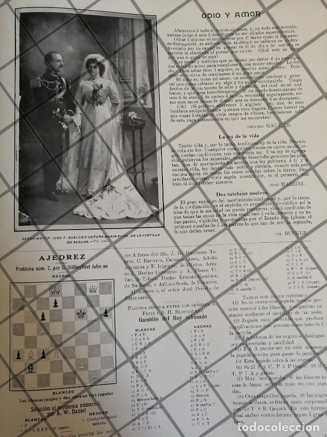 Poster collecting: AFICHE ANTIGUO. BODA. AVALOS DE LA PORTILLA 1910