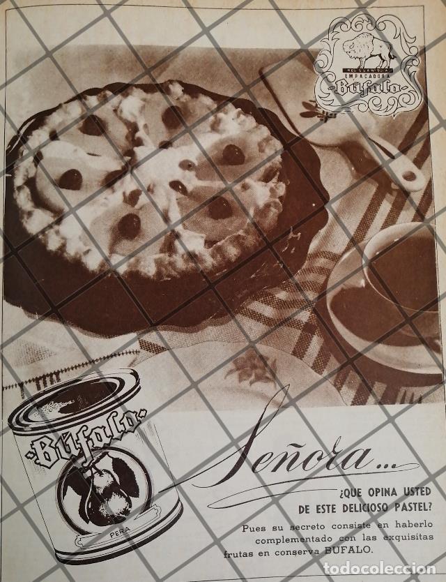 Poster collecting: CARTEL PUBLICITARIO RETRO EMPACADORA BUFALO PERAS. 1948