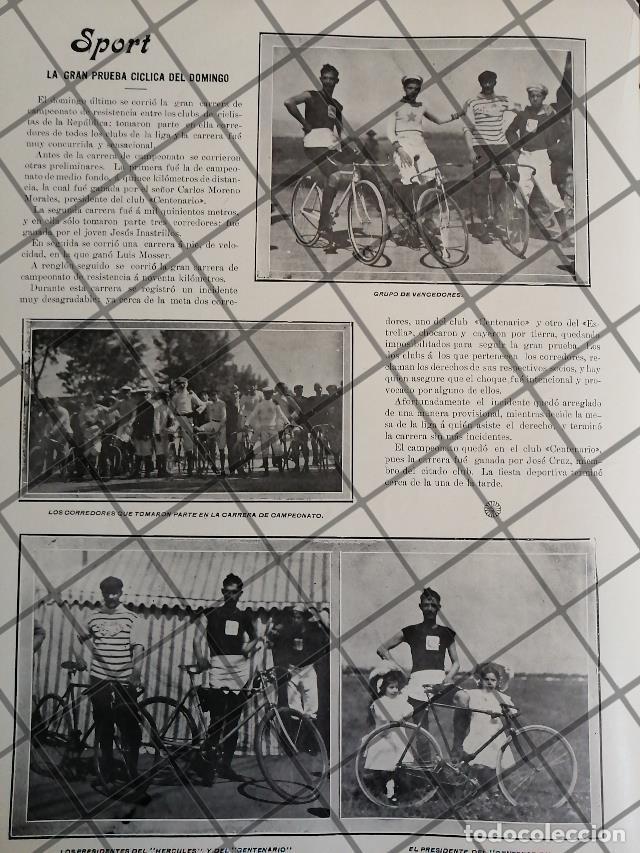 Poster collecting: AFICHE ANTIGUO. CARRERA DE BICICLETAS 1910