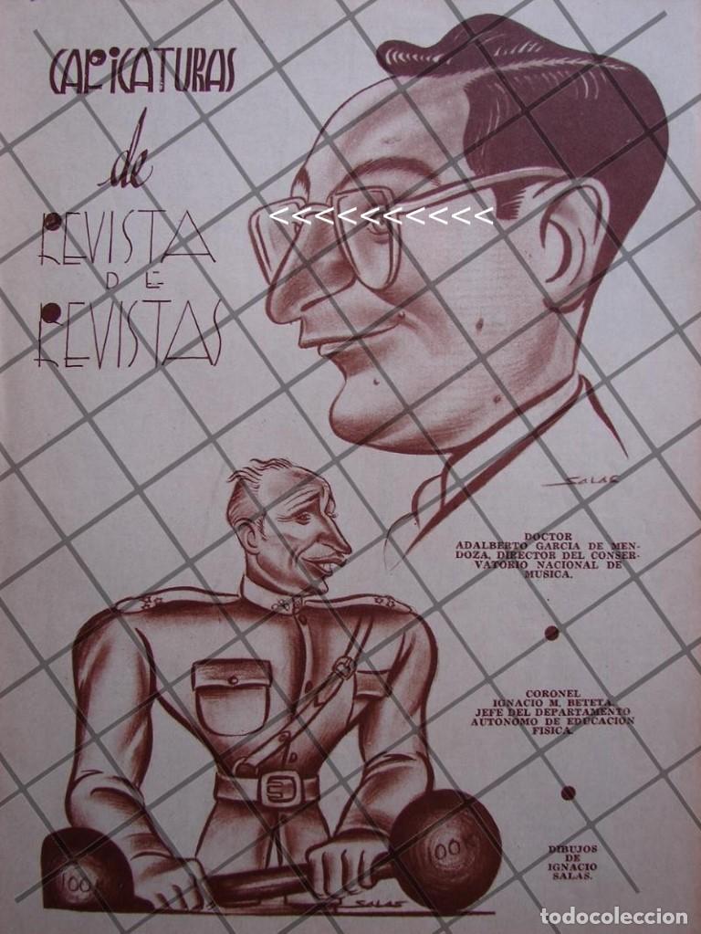 Poster collecting: CARICATURA ANTIGUA ADALBERTO GARCIA DE MENDOZA 1939
