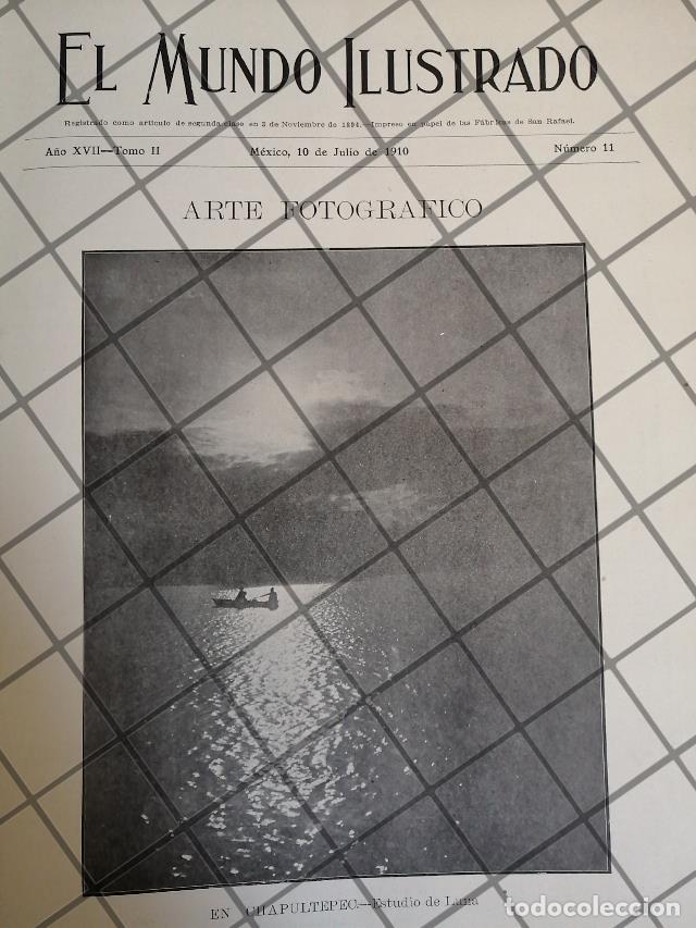 Poster collecting: PORTADA ANTIGUA. 1910 LAGO DE CHAPULTEPEC. FOTOG. LUNA