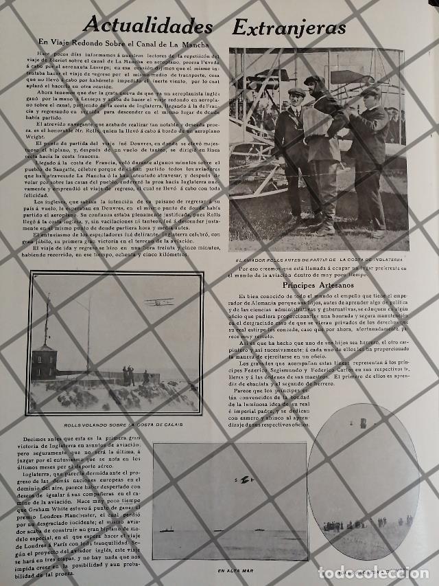 Poster collecting: AFICHE ANTIGUO. LOUIS BLERIOT VUELA CANAL DE LA MANCHA 1910