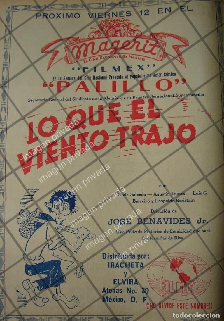 Poster collecting: AFICHE ANTIGUO PELICULA. LO QUE EL VIENTO TRAJO /PALILLO 4