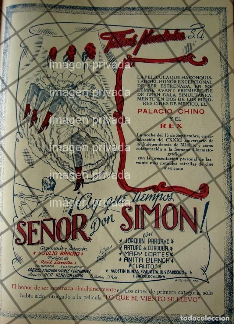Poster collecting: AFICHE ANTIGUO PELICULA HAY Q TIEMPOS SE&Ntilde;OR DON SIMON /9