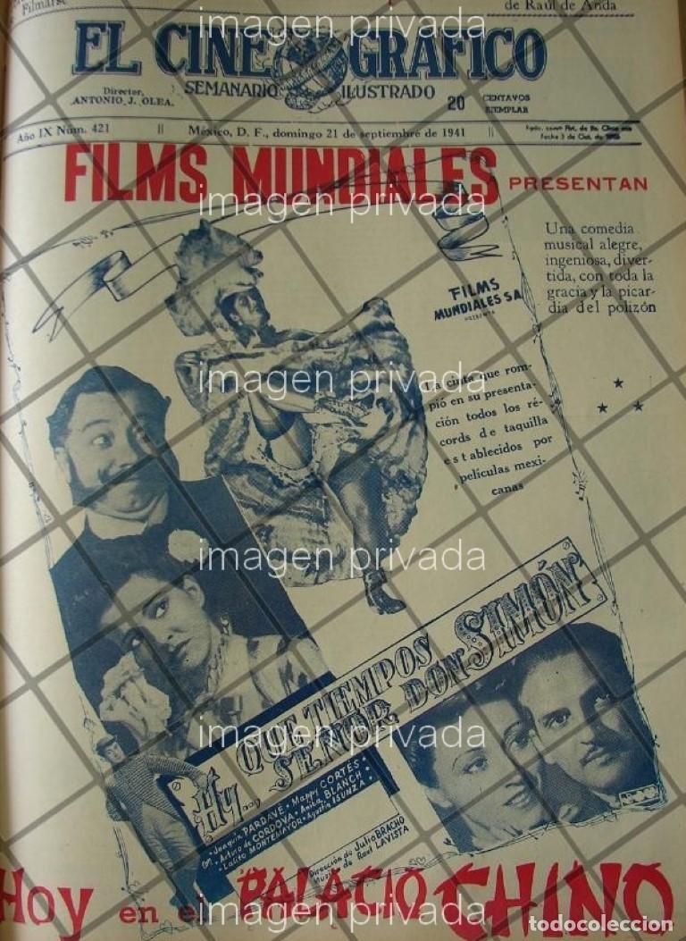 Poster collecting: AFICHE RETRO PELICULA QUE TIEMPOS SR. DON SIMON 1941 /10