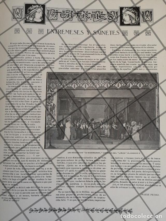 Poster collecting: AFICHE ANTIGUO TEATRO LIRICO ESTRENA LA DIVORCIADA 1910