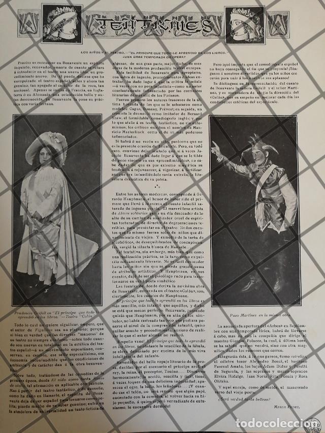 Poster collecting: AFICHE ANTIGUO PRUDENCIA GRIFELL Y PACO MARTINEZ 1910