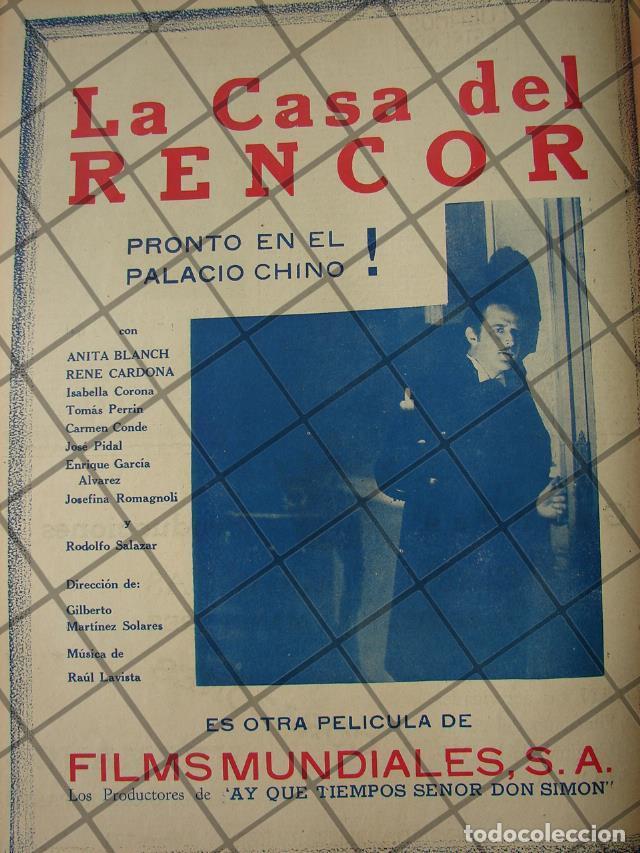 Collectionnisme d'affiches: CARTEL PUBLICITARIO ANTIGUO PELICULA LA CASA DEL RENCOR 1941