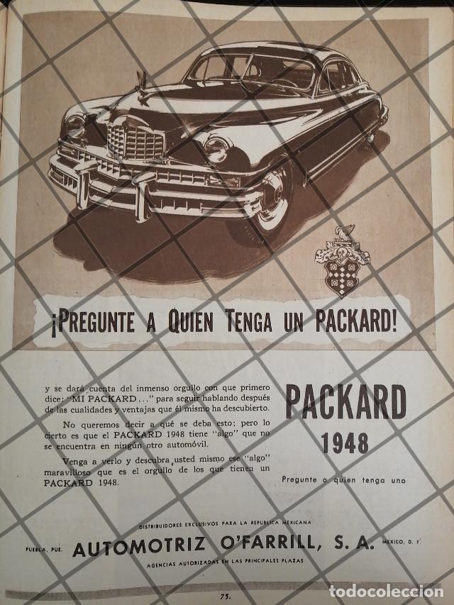 Collectionnisme d'affiches: CARTEL ANTIGUO AUTOMOTRIZ O`FARRILL S.A. AUTOS PACKARD 1948 3