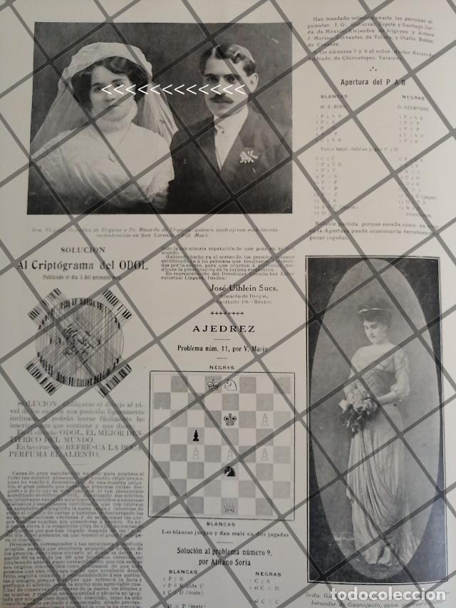 Collectionnisme d'affiches: AFICHE ANTIGUO BODA. URQUIZA GONZALEZ 1910 Y OTROS