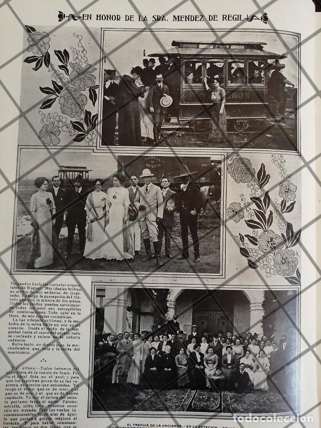 Colecionismo de cartazes: AFICHE ANTIGUO FIESTA A CRISTINA MENDEZ DE REGIL 1910