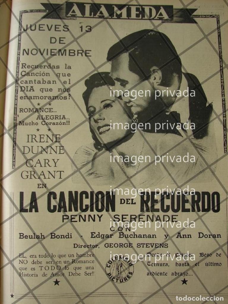 Colecionismo de cartazes: CARTEL RETRO PELICULA. LA CANCIO DEL RECUERDO 1941