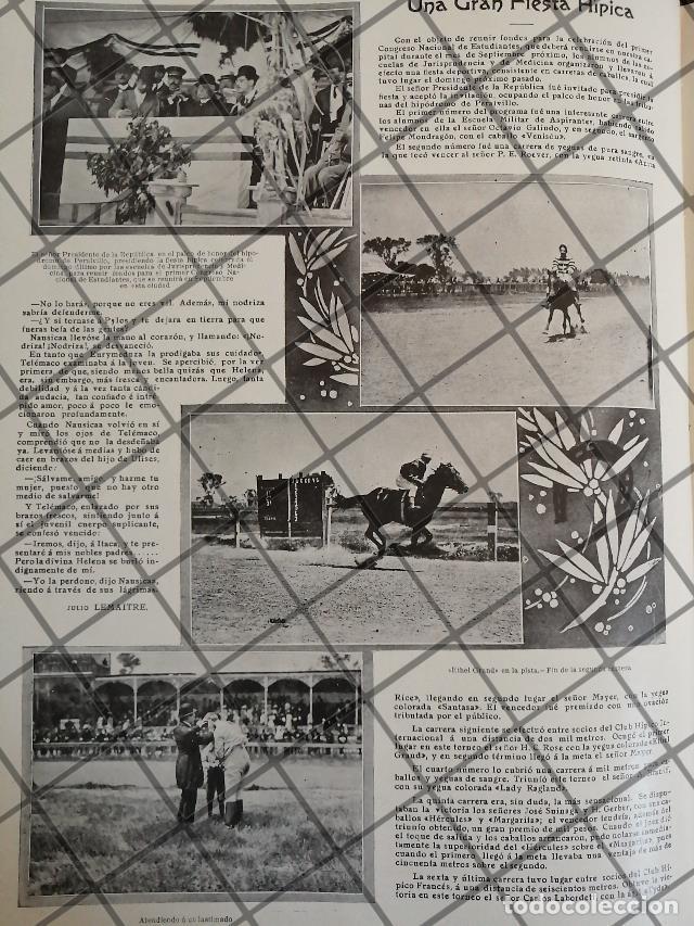 Colecionismo de cartazes: AFICHE ANTIGUO PORFIRIO DIAZ, HIPODROMO PERALVILLO 1910