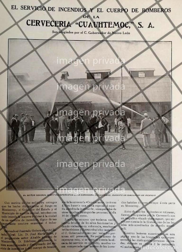 Colecionismo de cartazes: AFICHE ANTIGUO CERVECERIA CUAUHTEMOC Y GOBERNADOR 1910