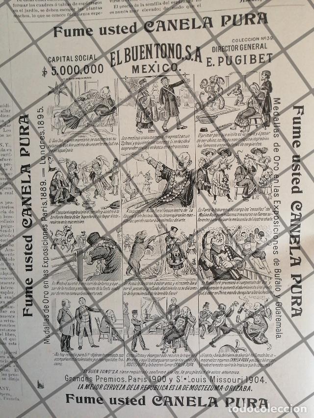 Poster collecting: TIRA COMICA ANTIGUA 1906 TABACOS CANELA EL BUEN TONO N39