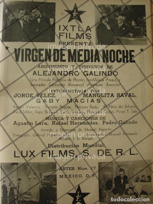 Poster collecting: CARTEL RETRO TERMINAN PELICULA VIRGEN DE MEDIA NOCHE 1941 3