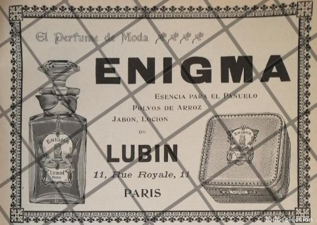 Poster collecting: CARTEL PUBLICITARIO ANTIGUO PERFUMERIA LUBIN 1906