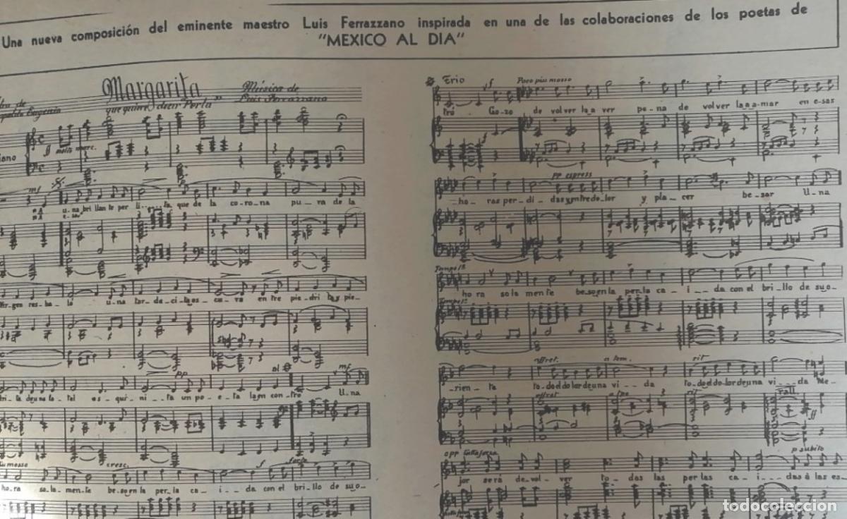 Poster collecting: PARTITURA ANTIGUA INEDITA LUIS FERRAZANO 1940 MARGARITA