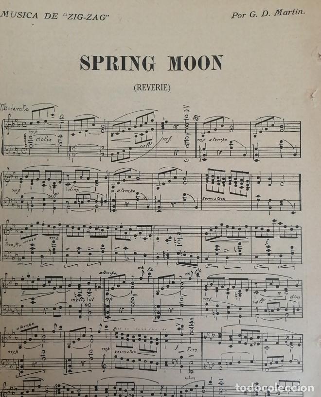 Collectionnisme d'affiches: PARTITURA ANTIGUA. SPRING MOON /G.D MARTIN 1920