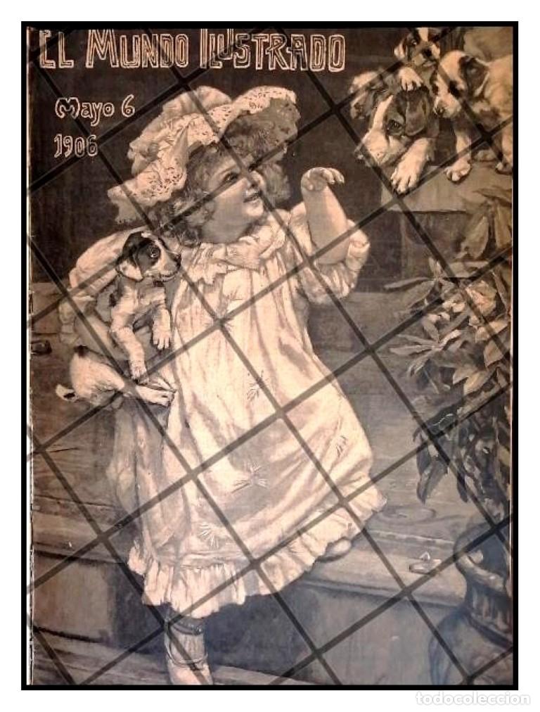 Collectionnisme d'affiches: PORTADA ANTIGUA ARTISTICA 1906 NI&Ntilde;A CON SU PERRO