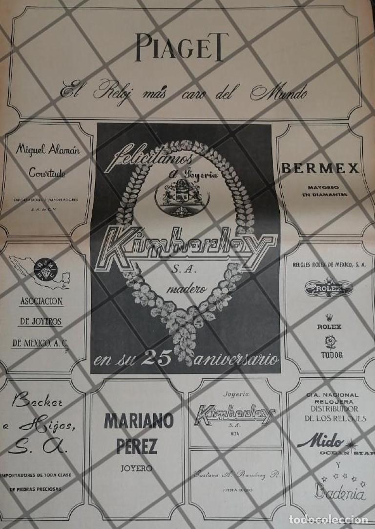 Collectionnisme d'affiches: PUBLICIDAD ANTIGUA JOYERIA KIMBERLEY 25 ANIVERSARIO 1968