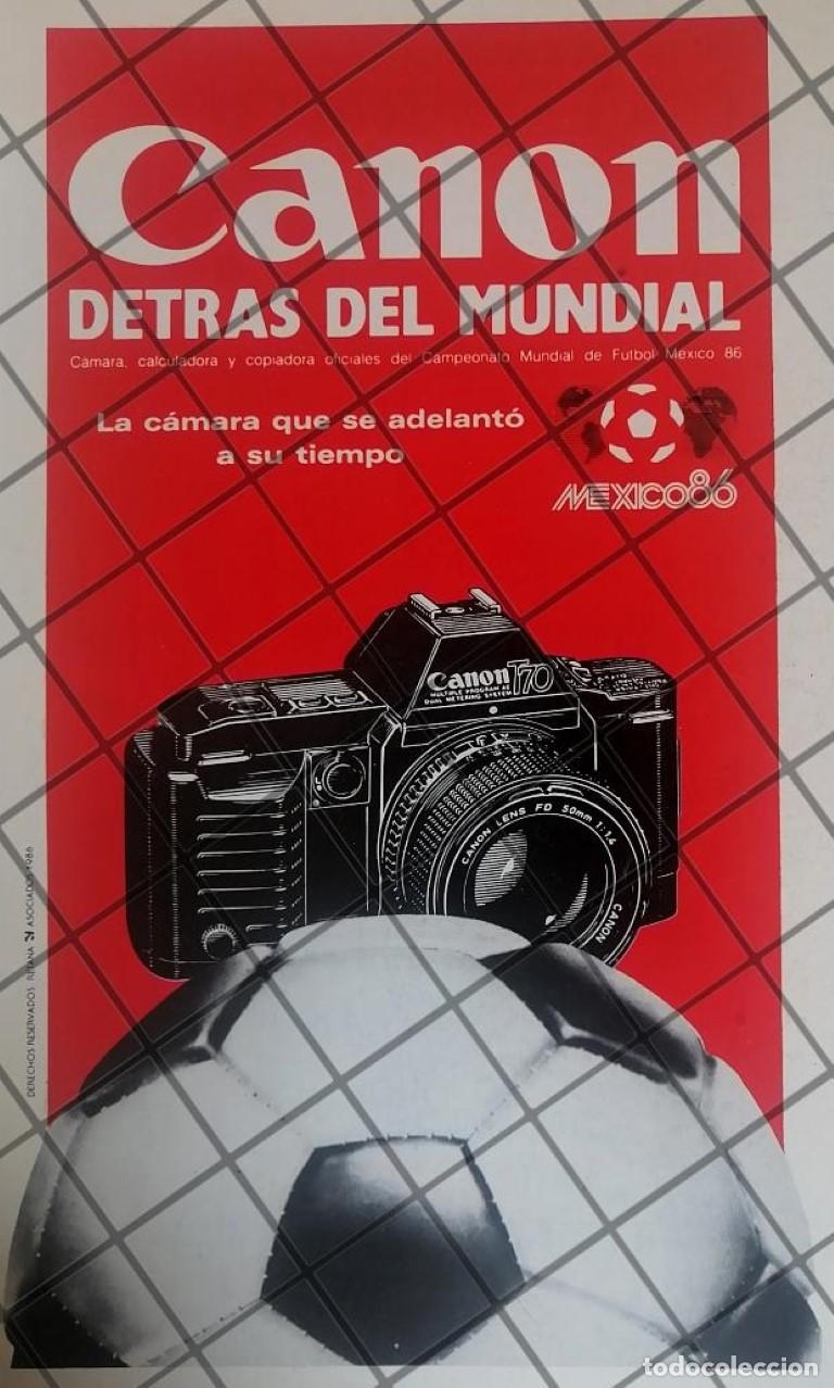 Collectionnisme d'affiches: CARTEL PUBLICITARIO RETRO CANON Y COPA MUNDIAL MEXICO 86