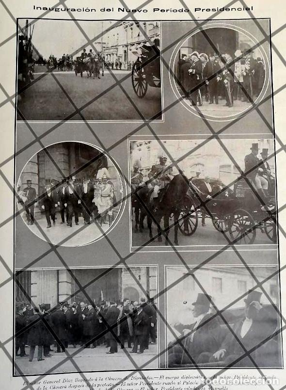 Poster collecting: AFICHE ANTIGUO PORFIRIO DIAZ REELECTO VA AL CONGRESO 1910