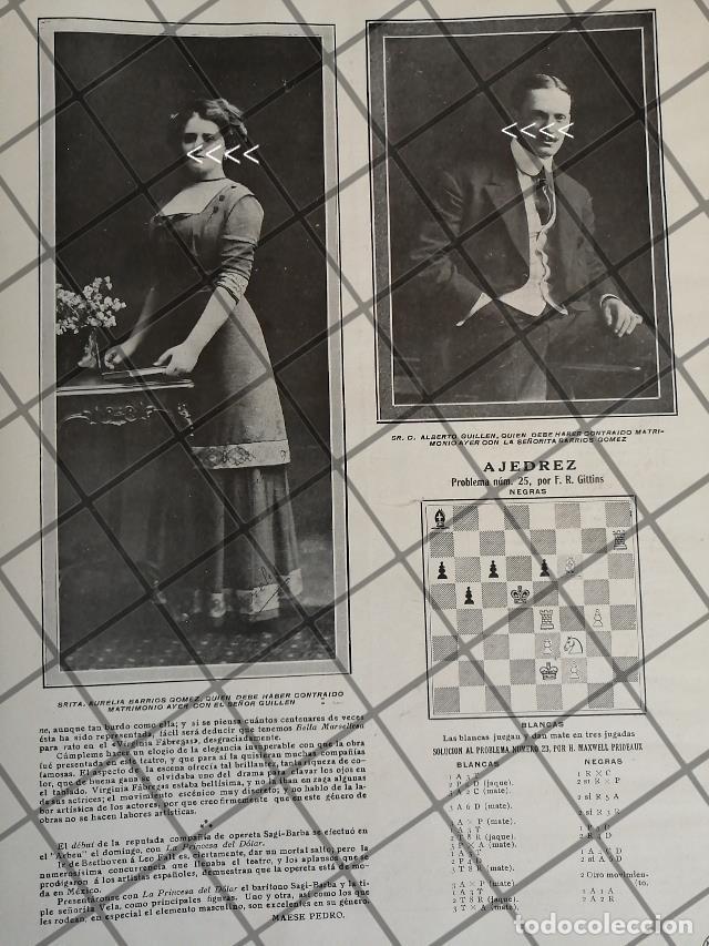 Poster collecting: AFICHE ANTIGUO BODA GUILLEN BARRIOS GOMEZ 1910 Y MAS