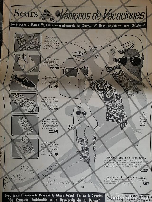 Poster collecting: PUBLICIDAD RETRO. TIENDA SEARS 1969 T. POSTER RV