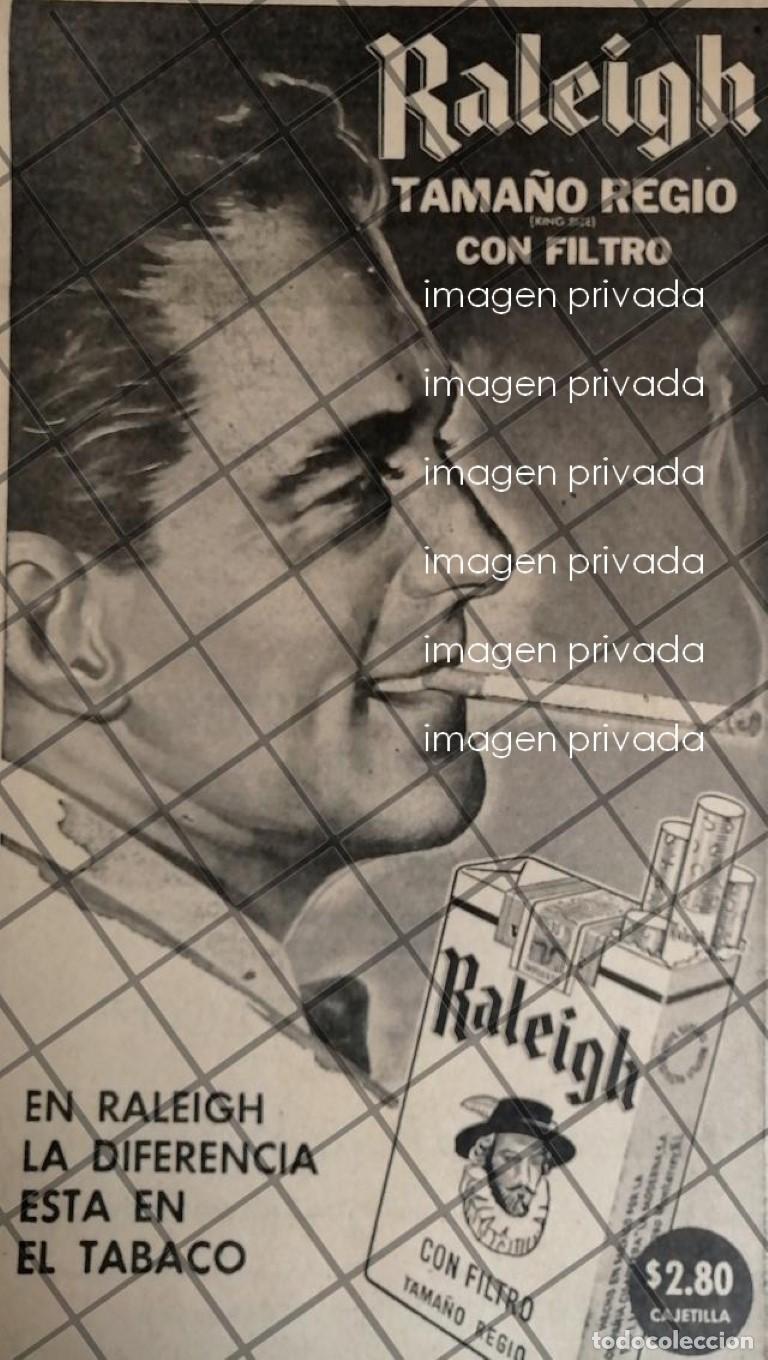 Poster collecting: CARTEL PUBLICITARIO VINTAGE CIGARROS RALEIGH 1958