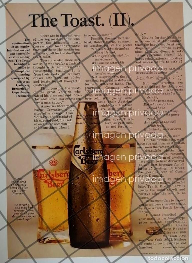 Colecionismo de cartazes: CARTEL PUBLICITARIO RETRO CERVEZA CARLSBERG 1968 /RARO