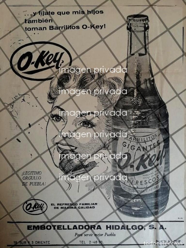 Colecionismo de cartazes: CARTEL PUBLICITARIO RETRO LANZAN EL FREFRESCOS BARRILITOS O-KEY 1958