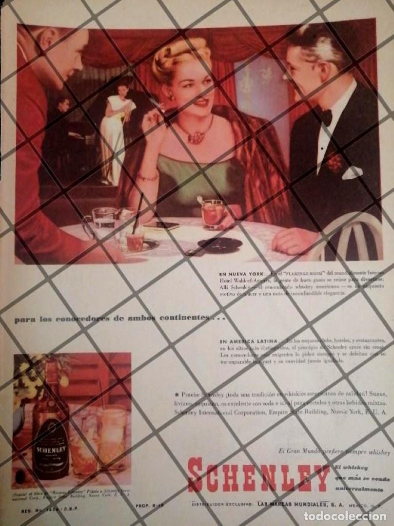 Colecionismo de cartazes: CARTEL PUBLICITARIO ANTIGUO . WHISKY SCHENLEY 1946 /MUY RARO