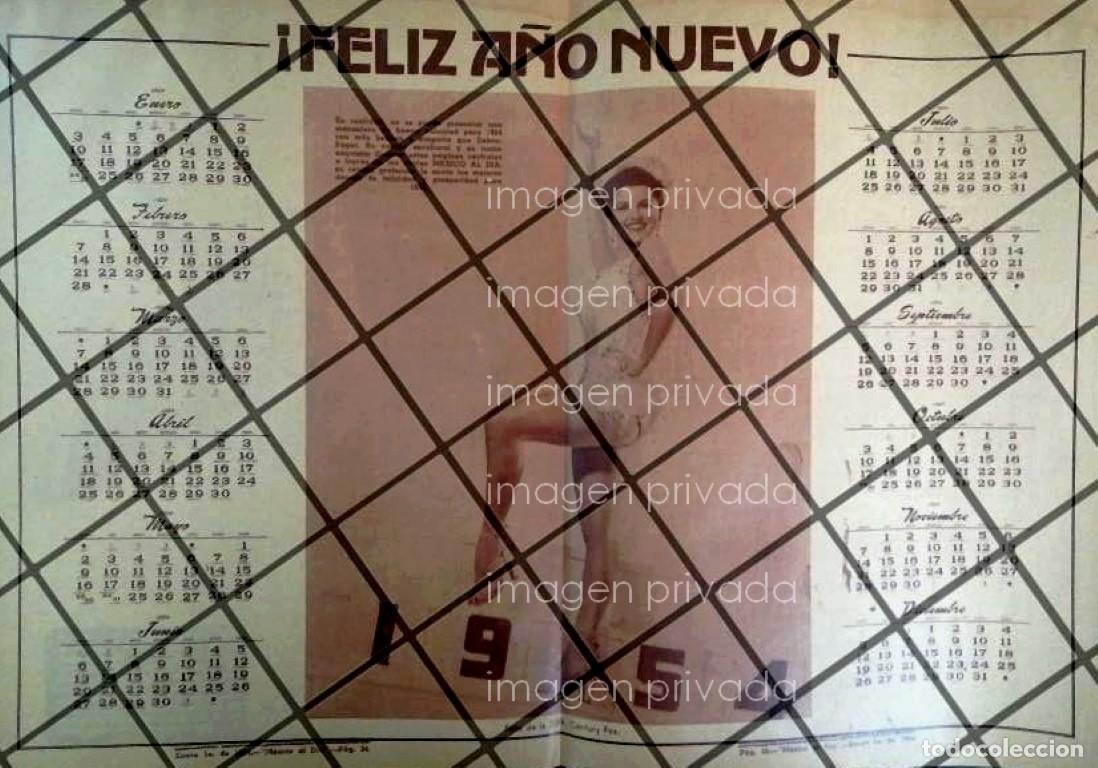 Coleccionismo de carteles: AFICHE ANTIGUO. CALENDARIO DE 1954 - Foto 1
