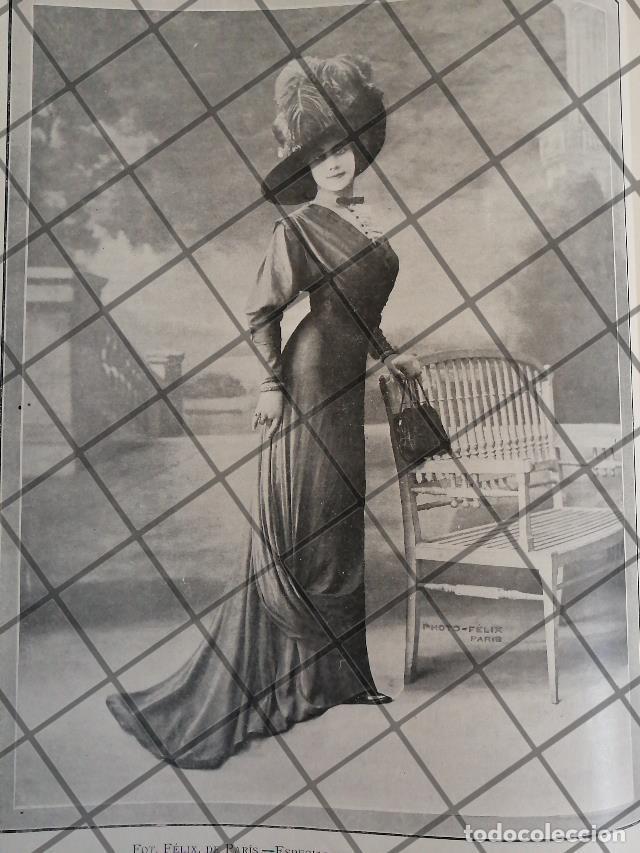 Collectionnisme d'affiches: CARTEL ANTIGUO 1910 VESTIDOS DE LUJO CASA FELIX DE PARIS 4