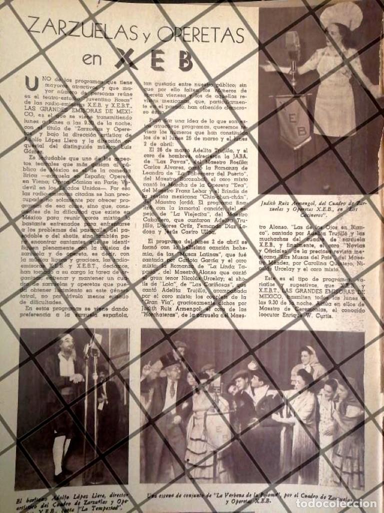 Coleccionismo de carteles: AFICHE ANTIGUO PROGRAMA DE RADIO TEATRO DEL AIRE XEB 1945 - Foto 1